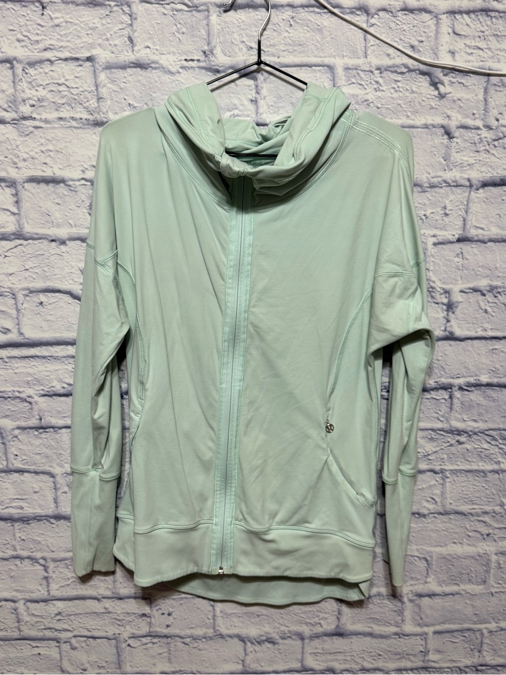 Lululemon Pump It Up Jacket Women’s 8 Mint Moment Full Zip Oversized Collar 
Pre